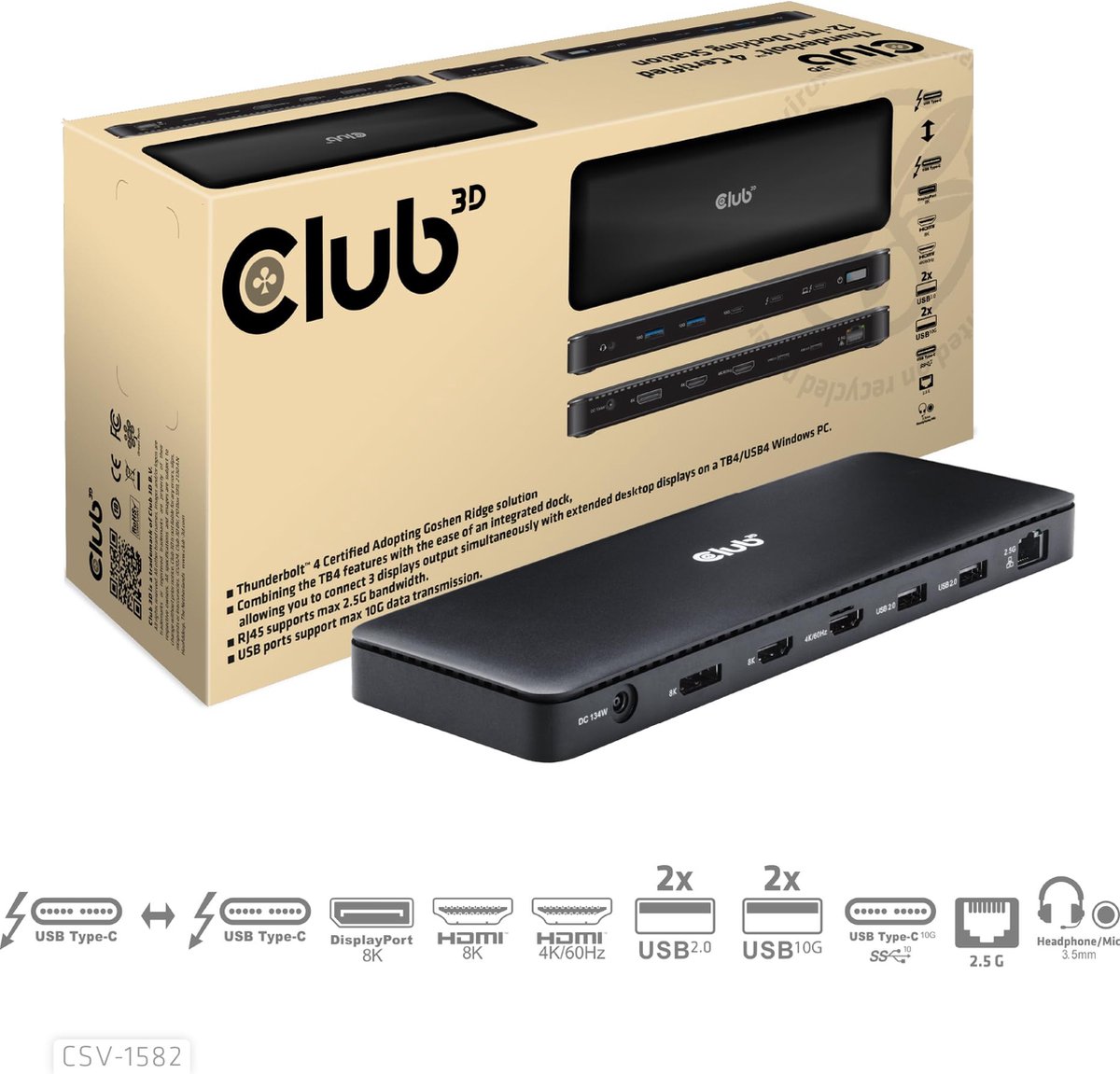 Club 3D Thunderbolt 4 12-in-1 Dock