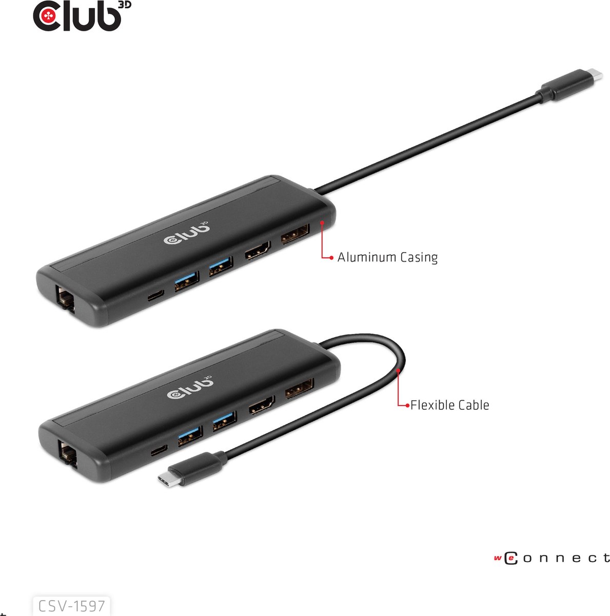 Club 3D USB-C 3.2 Gen 1 Travel Dock 8-in-1 MST Dual 4K60Hz