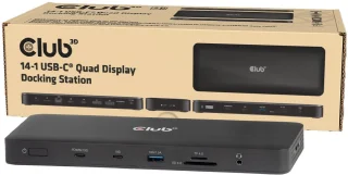 CLUB3D 14‑in‑1 USB‑C Quad Display Dockingstation