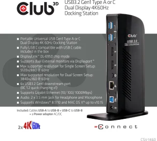 club3D CSV-1460 Laptopdockingstation