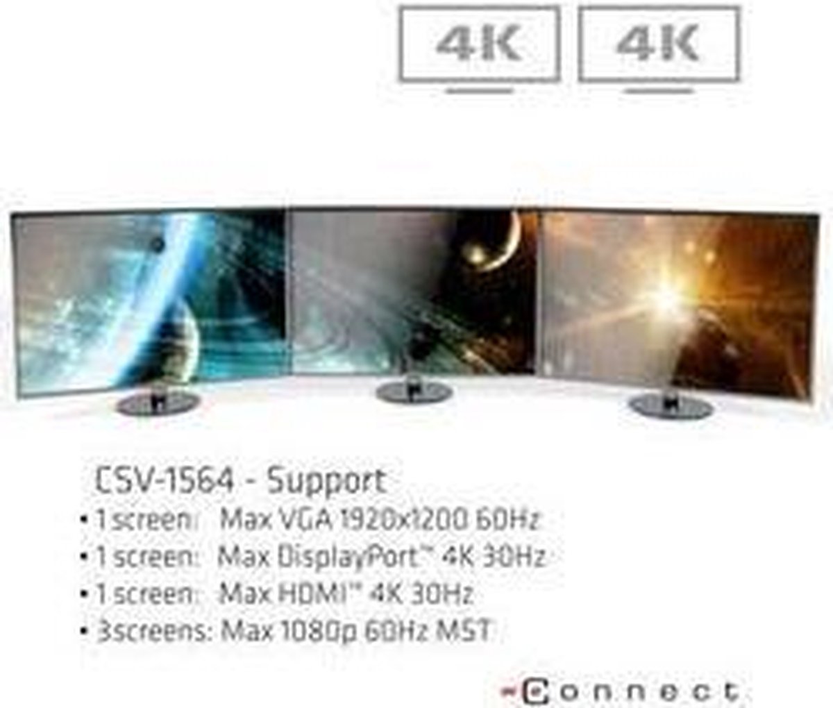club3D CSV-1564 USB-C Laptop Dockingstation Universeel