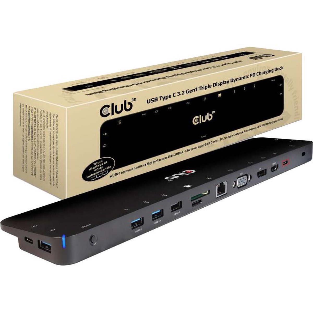 club3D CSV-1564 USB-C Laptop Dockingstation Universeel