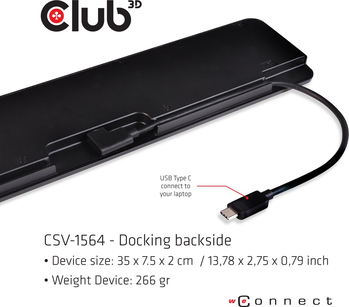 club3D CSV-1564 USB-C Laptop Dockingstation Universeel