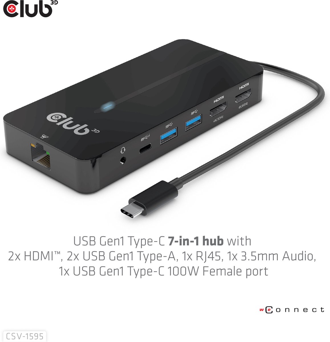 CLUB3D Type-C 7-in-1 Hub