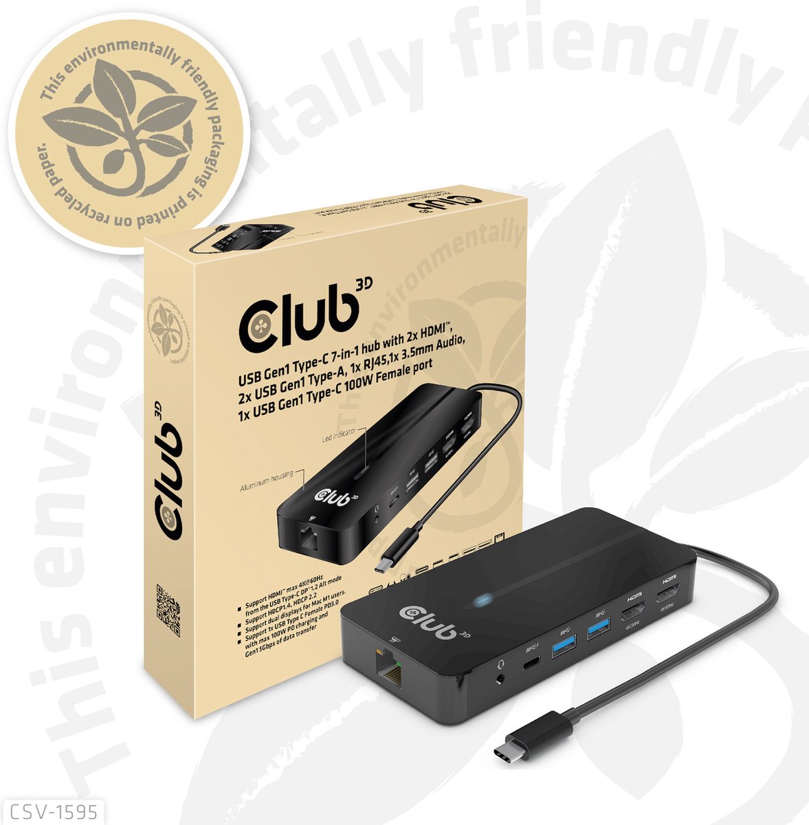 CLUB3D Type-C 7-in-1 Hub