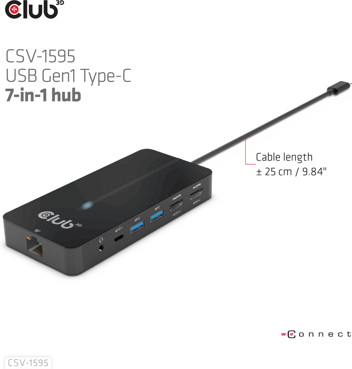 CLUB3D Type-C 7-in-1 Hub