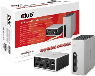CLUB3D UNIVERSEEL Mini DisplayLink Docking Station USB 3.2 Gen 1