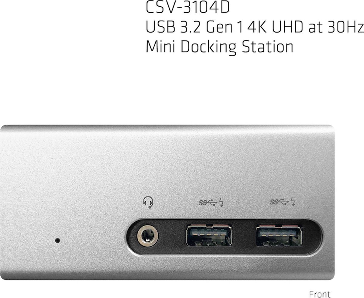 CLUB3D UNIVERSEEL Mini DisplayLink Docking Station USB 3.2 Gen 1