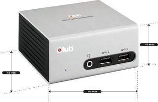 CLUB3D UNIVERSEEL Mini DisplayLink Docking Station USB 3.2 Gen 1