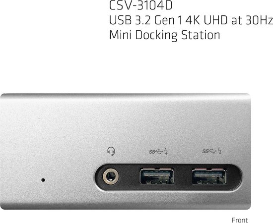CLUB3D UNIVERSEEL Mini DisplayLink Docking Station USB 3.2 Gen 1