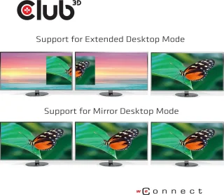 CLUB3D Universeel USB-C 3.2 Gen1 Docking Station Triple Display