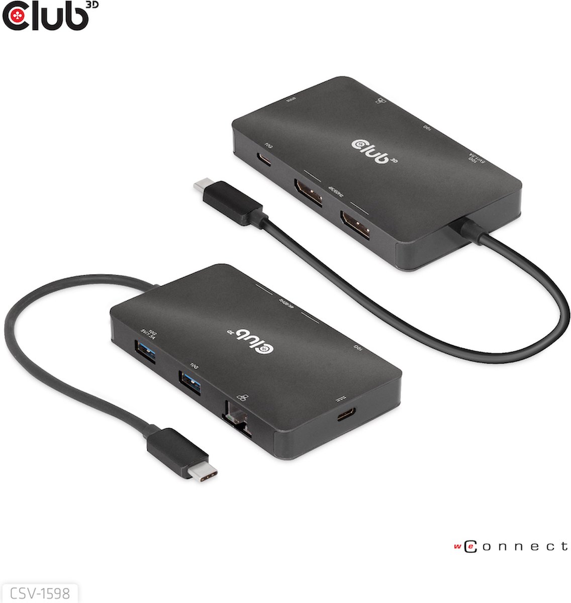 CLUB3D USB Gen2 Type-C Dual DisplayPort 7-in-1 HUB