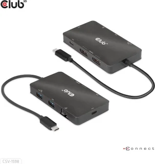 CLUB3D USB Gen2 Type-C Dual DisplayPort 7-in-1 HUB
