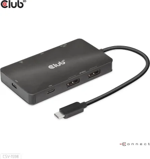 CLUB3D USB Gen2 Type-C Dual DisplayPort 7-in-1 HUB