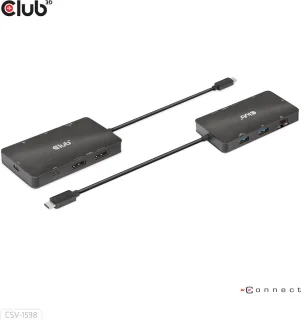 CLUB3D USB Gen2 Type-C Dual DisplayPort 7-in-1 HUB