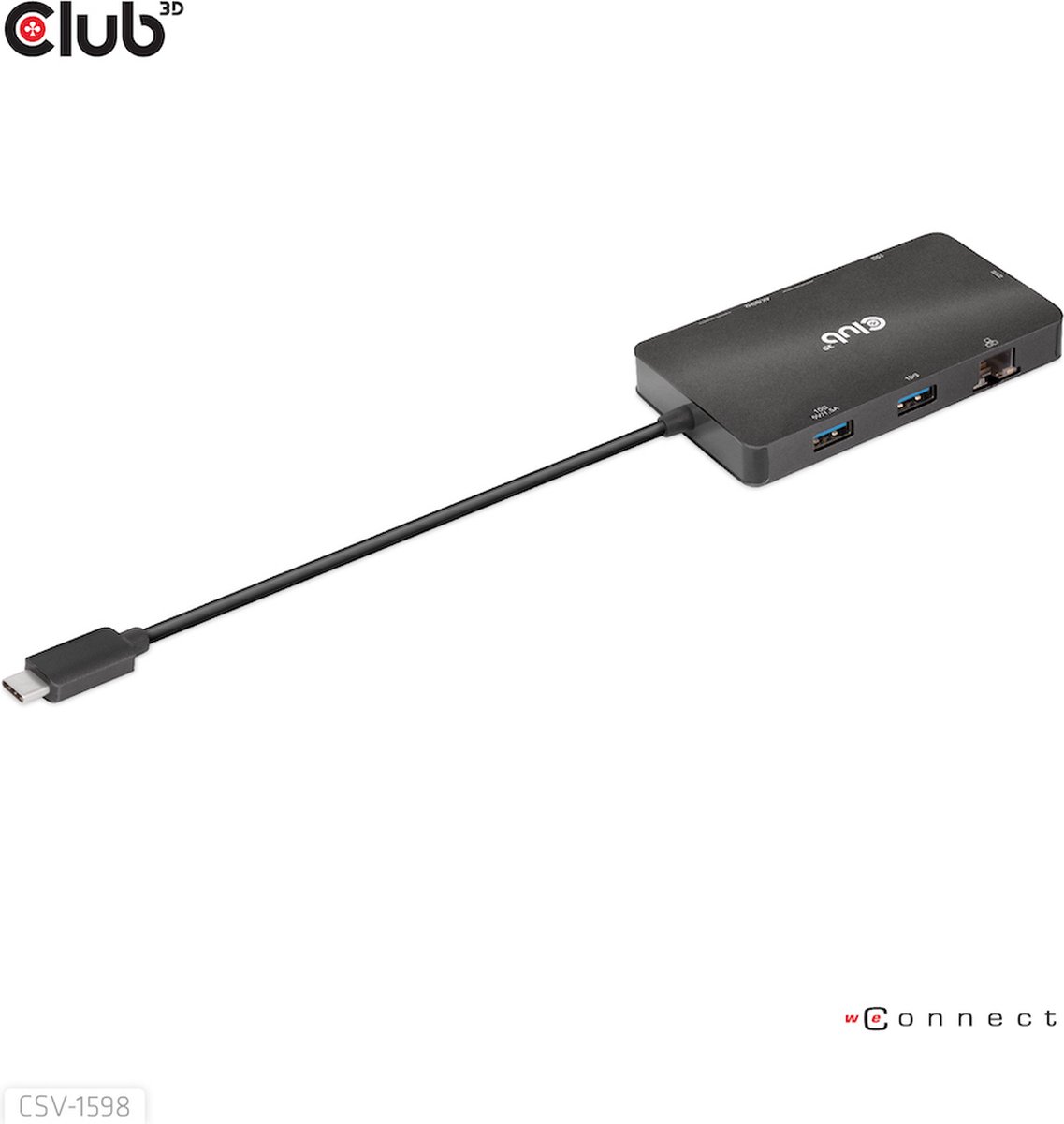 CLUB3D USB Gen2 Type-C Dual DisplayPort 7-in-1 HUB