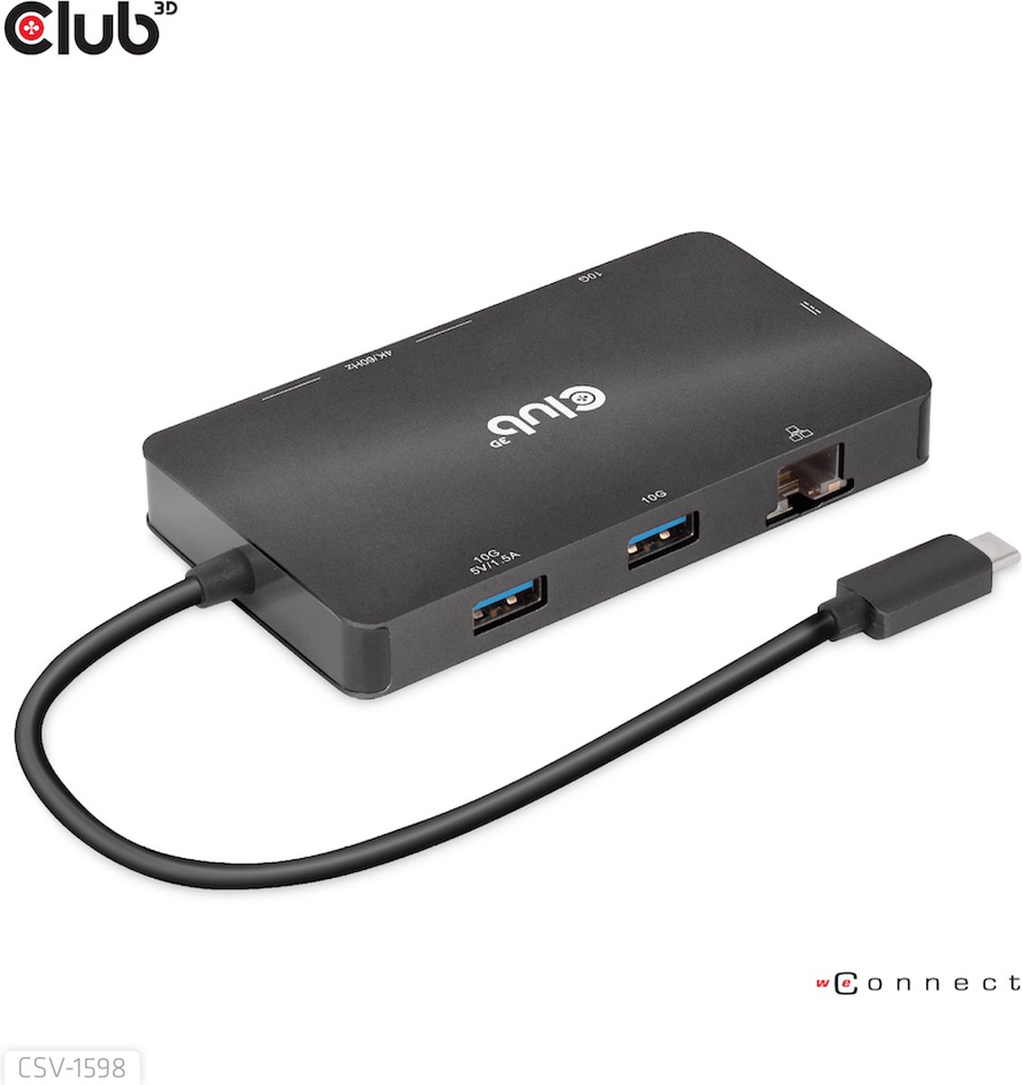 CLUB3D USB Gen2 Type-C Dual DisplayPort 7-in-1 HUB