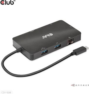CLUB3D USB Gen2 Type-C Dual DisplayPort 7-in-1 HUB