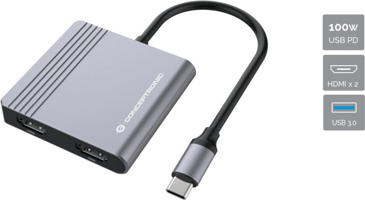 Conceptronic DONN13G USB 3.2 Gen 1 dockingstation