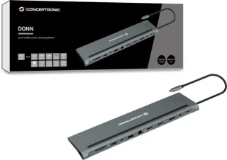 Conceptronic DONN17G Notebook Dock & Poortreplicator Grijs
