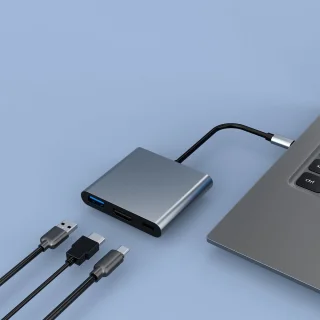 CoolBox miniDOCK C31 USB-C Dock Grijs