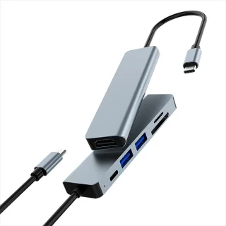CoolBox miniDOCK C61 USB-C Dock Grijs