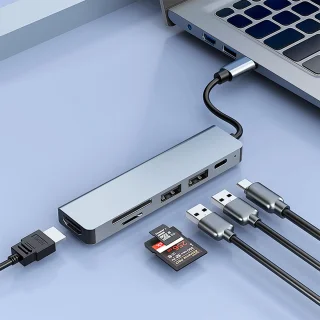 CoolBox miniDOCK C61 USB-C Dock Grijs