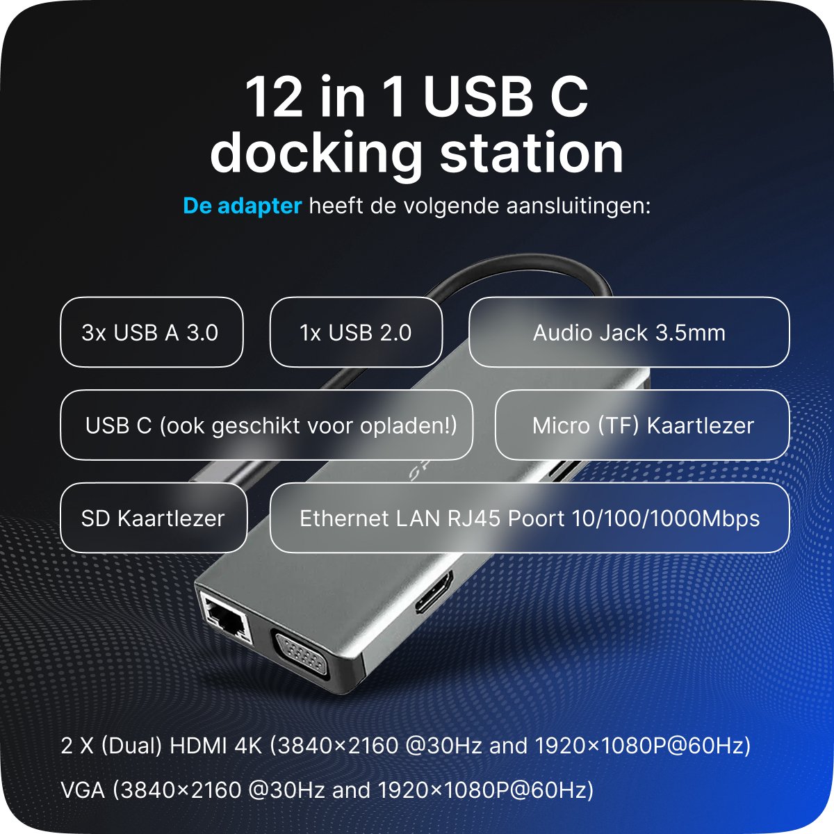 COR.SPEED 12-in-1 USB C Docking Station Space Grey
