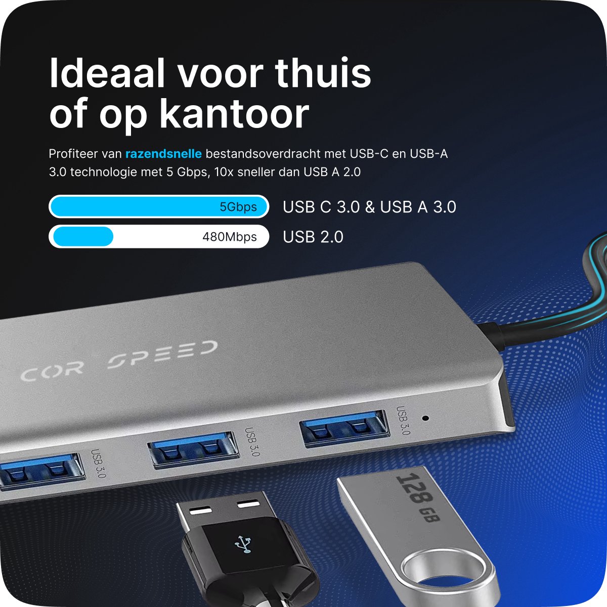 COR.SPEED 12-in-1 USB C Docking Station Space Grey