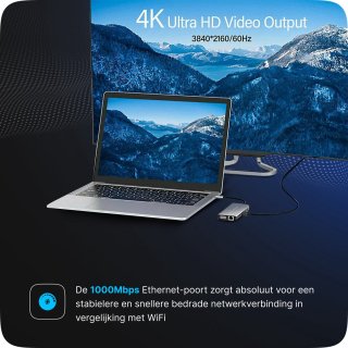 COR.SPEED 12-in-1 USB C Docking Station Space Grey