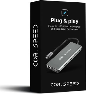 COR.SPEED 12-in-1 USB C Docking Station Space Grey