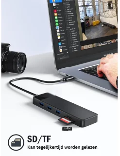 CRLYN Docking Station USB-C 2x HDMI Zwart