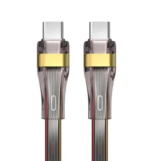CY kabel USB-C naar USB-C ultra slank plat, 100 cm - ShopVlot