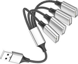 Cyslmuk USB 2.0 Y-kabel 1 naar 4, 0,5 m