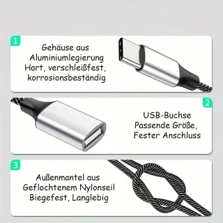 Cyslmuk® USB-C 1-naar-4 USB-A kabeladapter