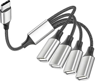 Cyslmuk® USB-C 1-naar-4 USB-A kabeladapter