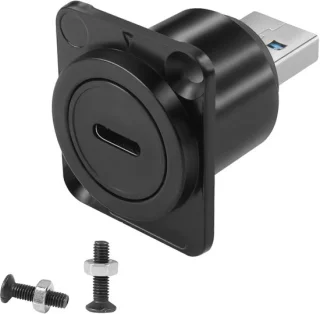 Dailygoods usb 3.0 naar usb-c paneelmontageadapter