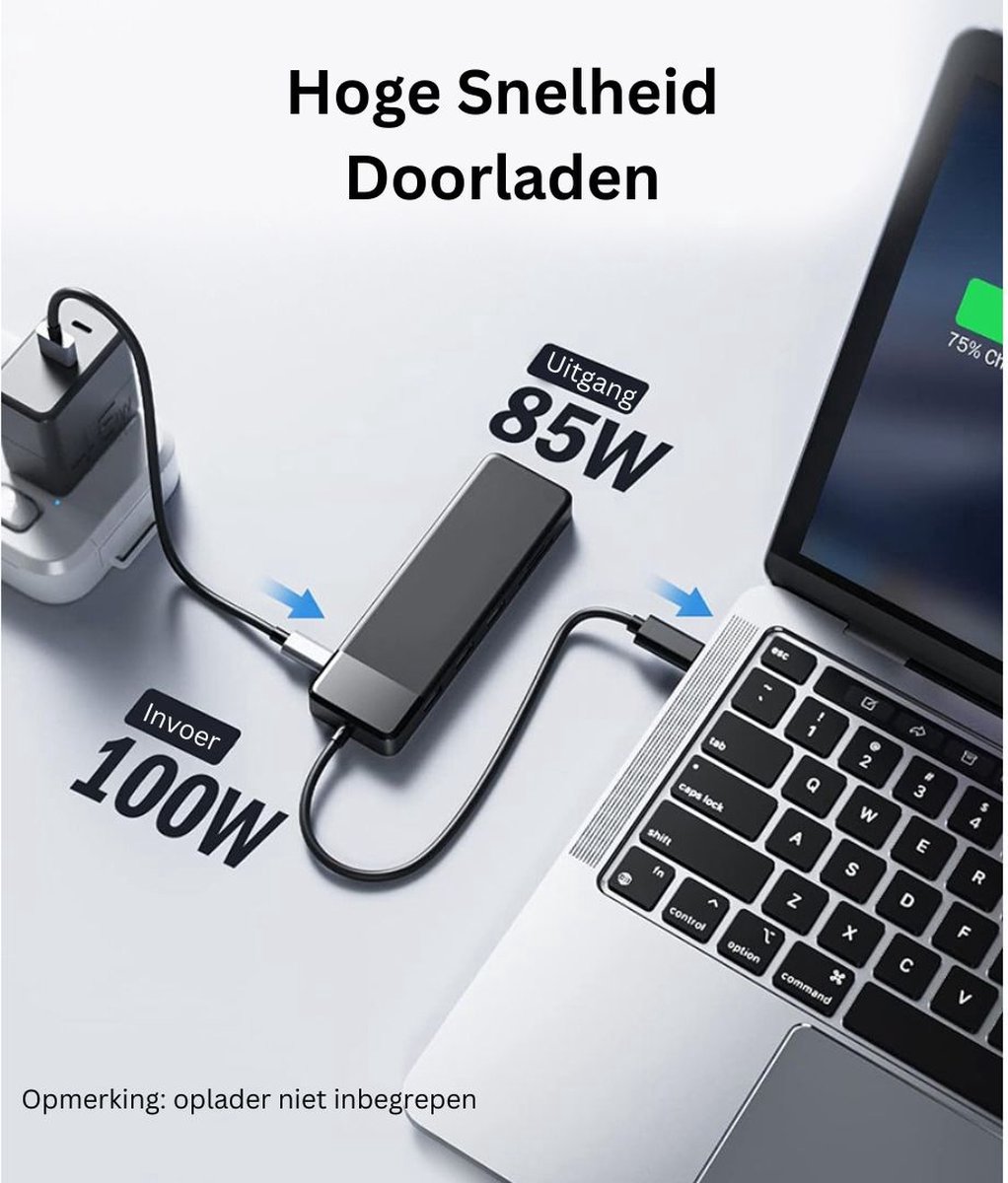 DailySupplies Docking Station 10-in-1 USB-C Zwart