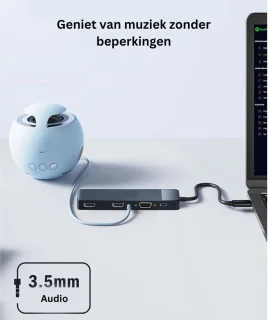 DailySupplies Docking Station 10-in-1 USB-C Zwart