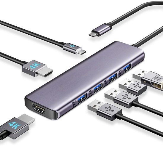 DailySupplies Docking Station Laptop USB-C 2x HDMI Universeel