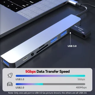 Daity USB-C Hub 8-in-1