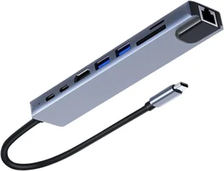 Data Transfer Hub laptop adapter multiport zwart