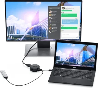 DELL DA300 USB-C Adapter Zwart