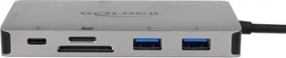 DeLOCK 87735 Laptop Dock & Poortreplicator Type-C Grijs