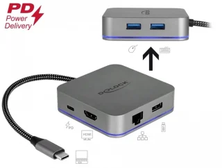 Delock USB Type-C Dockingstation voor mobiele apparaten
