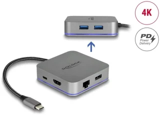Delock USB Type-C Dockingstation voor mobiele apparaten