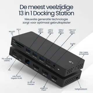 DirectGoods 13-in-1 USB C Hub Docking Station
