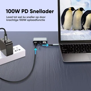 DirectGoods 4 in 1 USB C Hub Docking Station Spacegrey