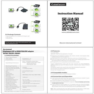DisplayPort 3-in-1 Adapterkabel