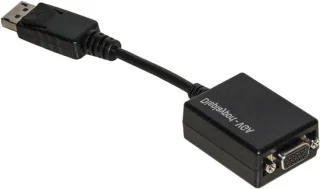 Displayport adapter - DP naar VGA - 15 cm - zwart